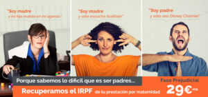 Imagen promocional recupera el IRPF de tu prestación por maternidad