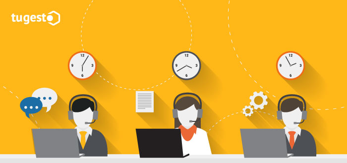 Personas trabajando en telemarketing