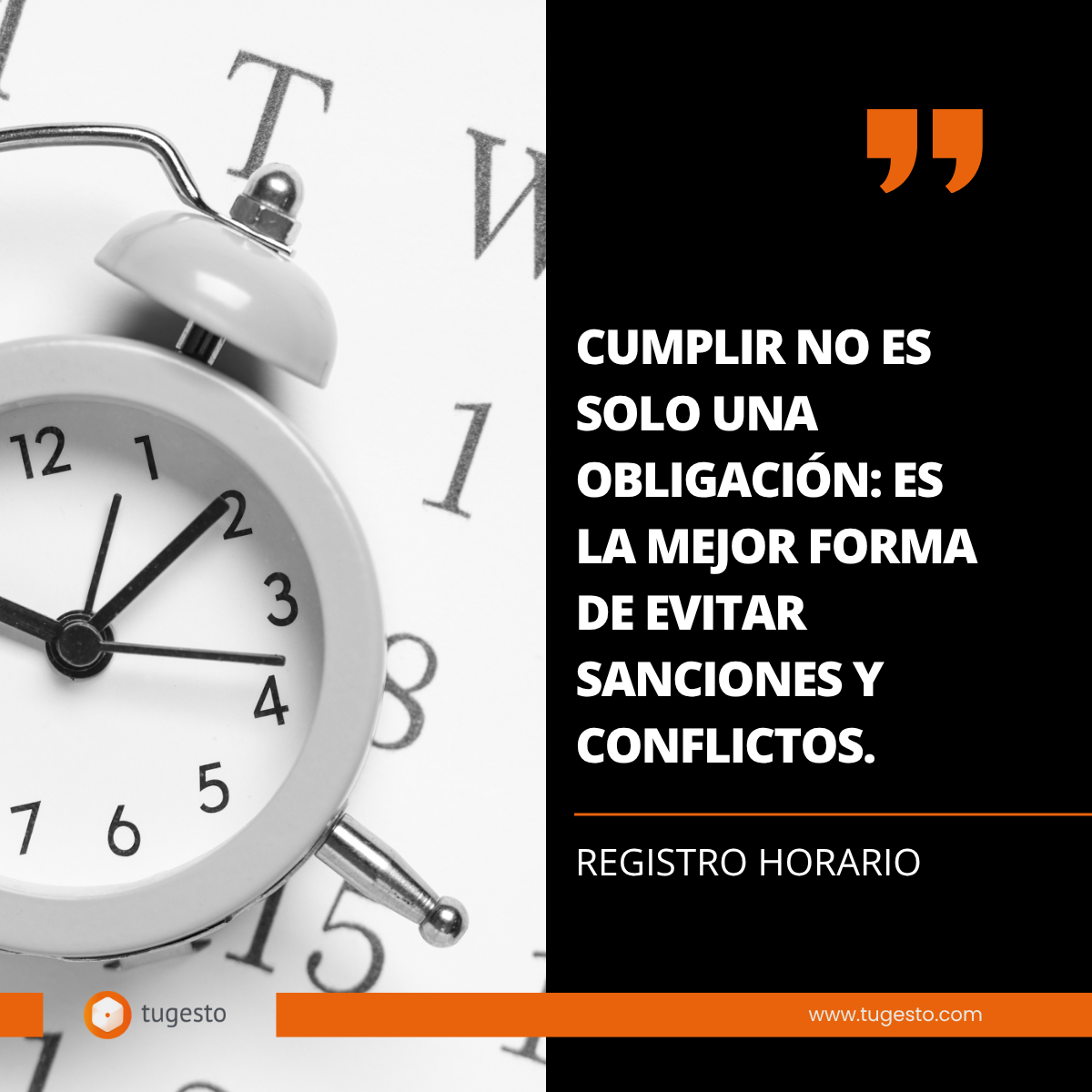 Sistema de registro de jornada laboral digital de tugesto cumpliendo la normativa española e integrado con el cálculo automático de nóminas.