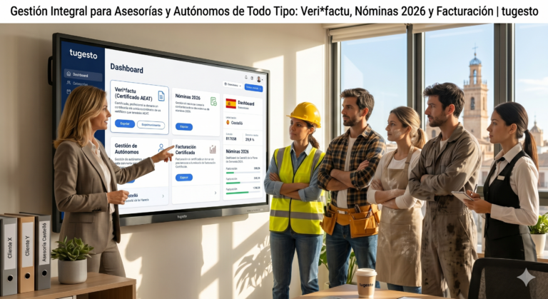 Verifactu para autónomos - factura verificable en tugesto