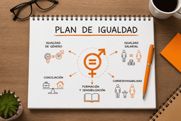 Equipo de recursos humanos elaborando el plan de igualdad de una empresa
