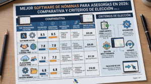 Mejor software de nóminas para asesorías 2026: comparativa