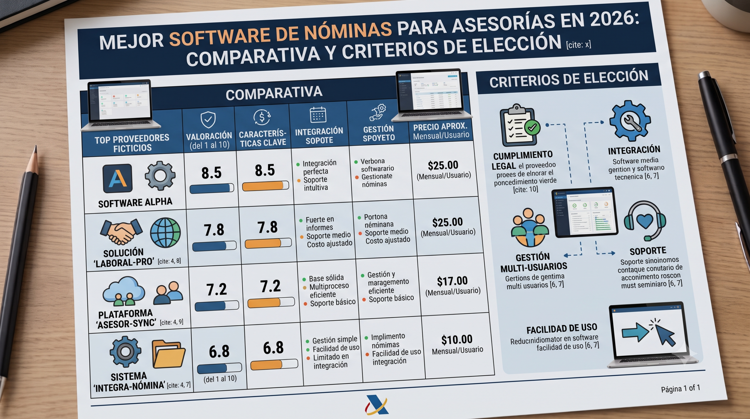 Mejor software de nóminas para asesorías 2026: comparativa